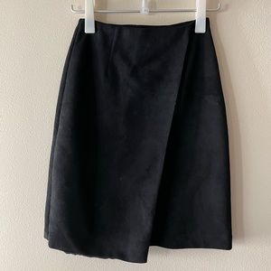 Suede Black Pencil Skirt S